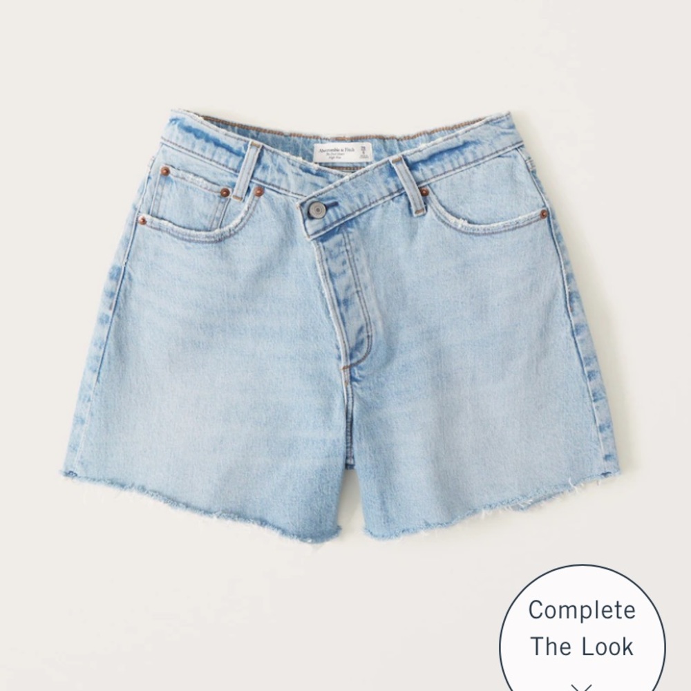 Abercrombie and Fitch Curve Love High Rise Dad Shorts
